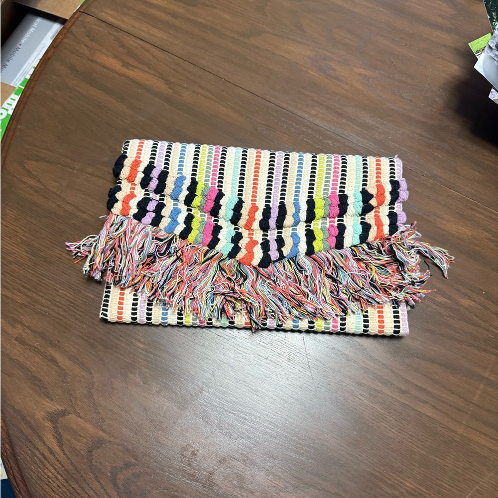 Stella & Dot Multicolor Woven Clutch